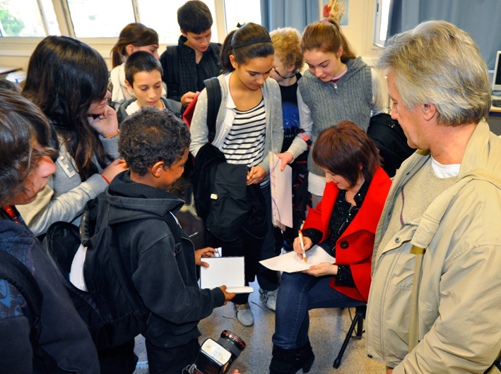 Anne Roumanoff au collège