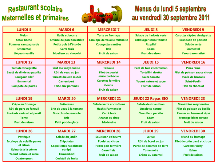 Menus 09/2011