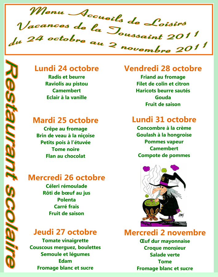 Menu Toussaint