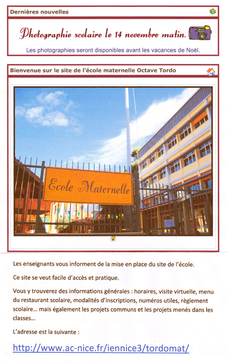 Site internet maternelle