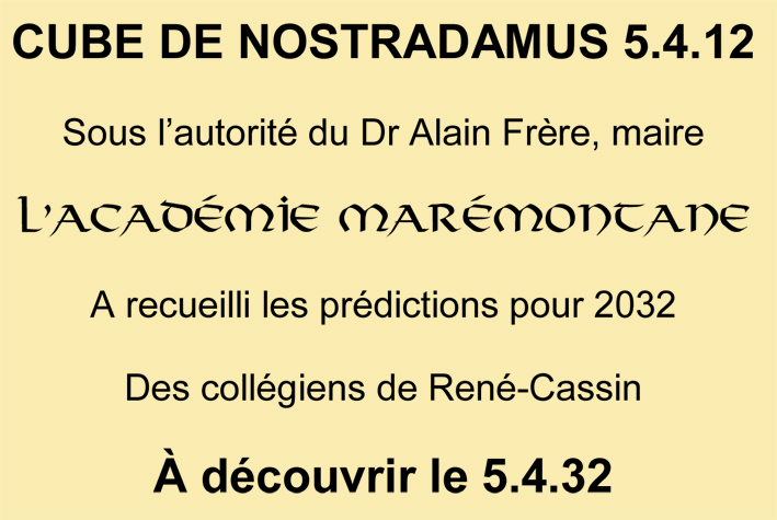 Cube de Nostradamus