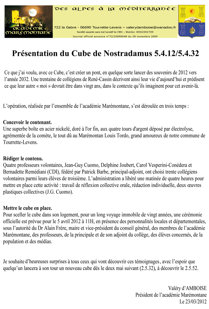 Présentation du cube