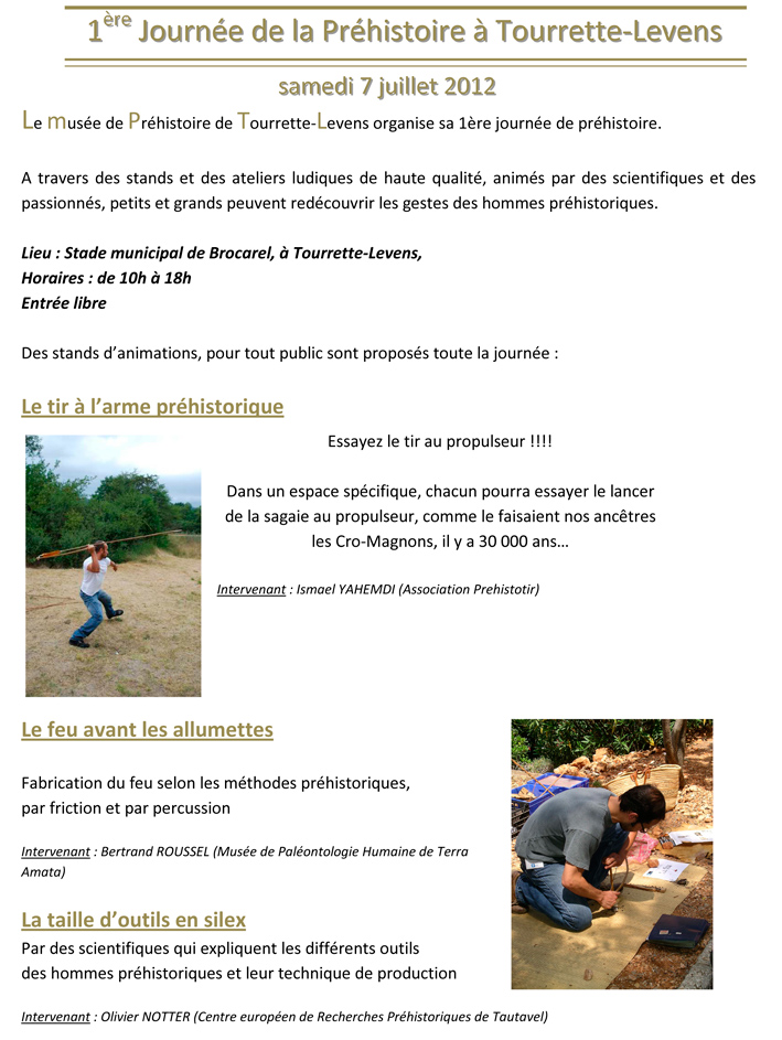 Journée de la préhistoire