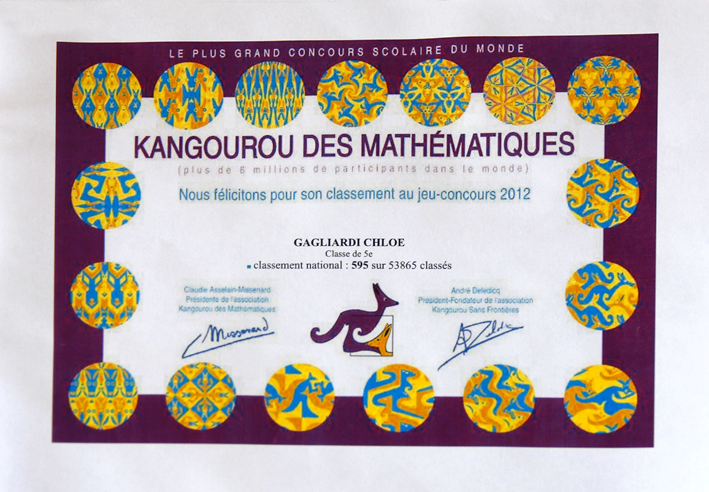 Prix au collège René-Cassin