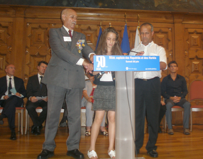 Areski et Andréa lors du discours
