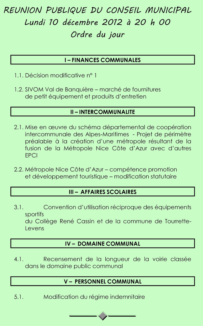 Ordre du jour