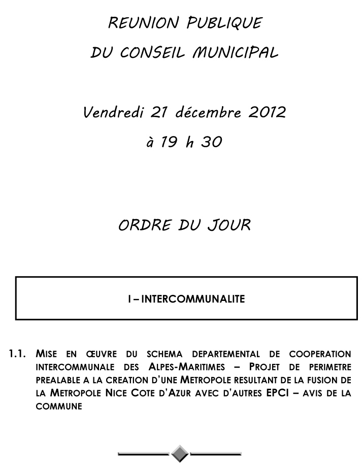 Ordre du jour