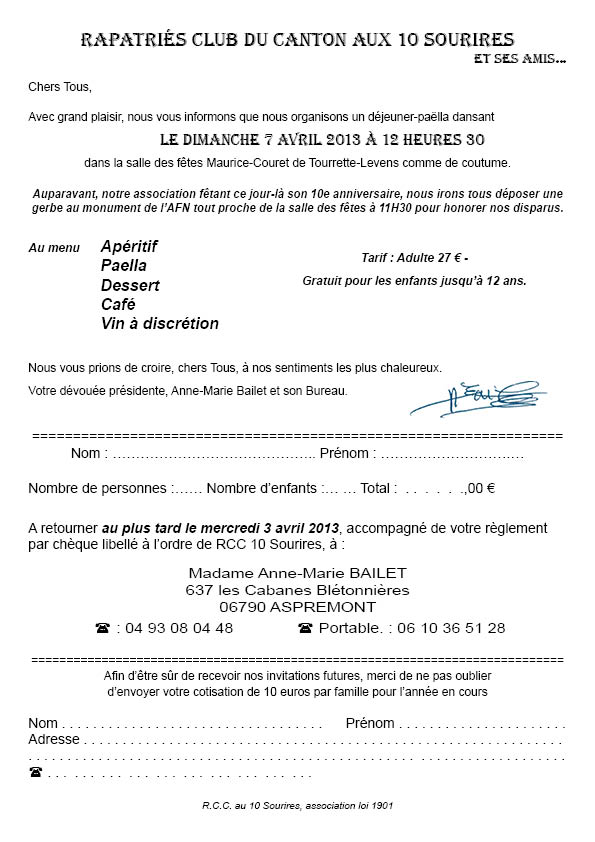 Paella du 7 avril