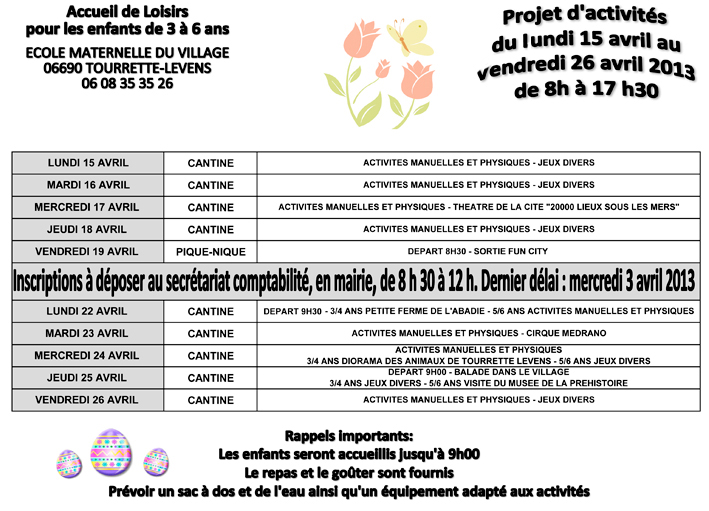 Programme 3 a 6 ans