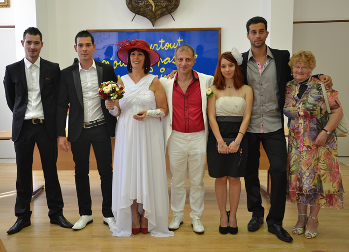 Mariage du caissier Pascal Ferret et de la gouvernante Nicole Guilmin