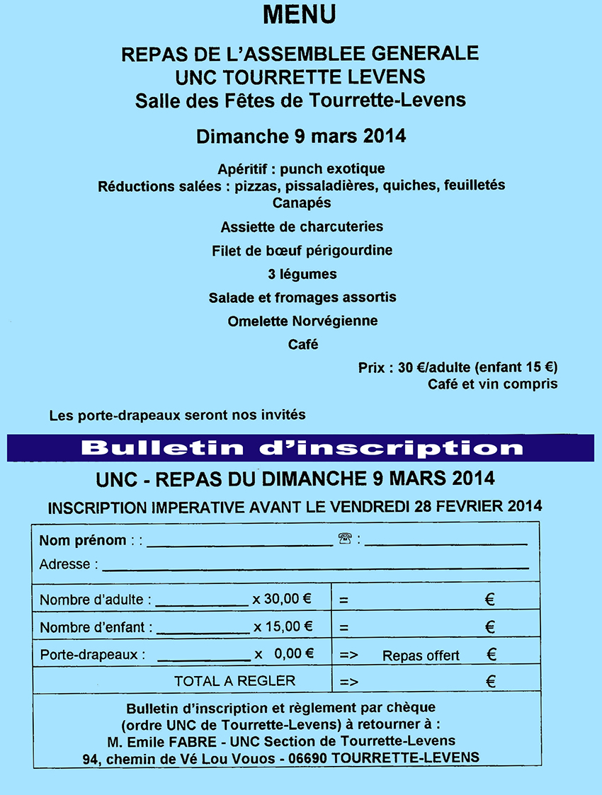 Menu UNC