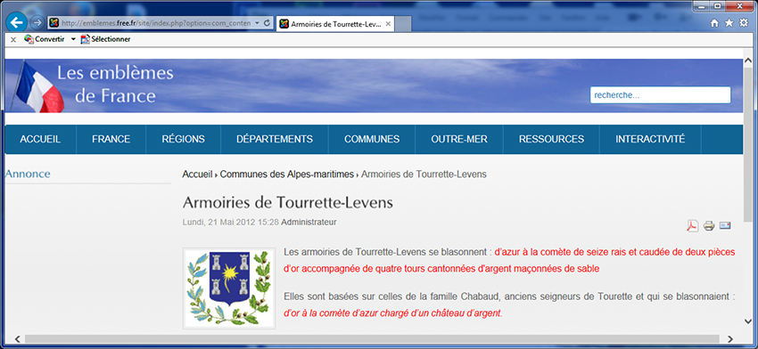 Faux blason