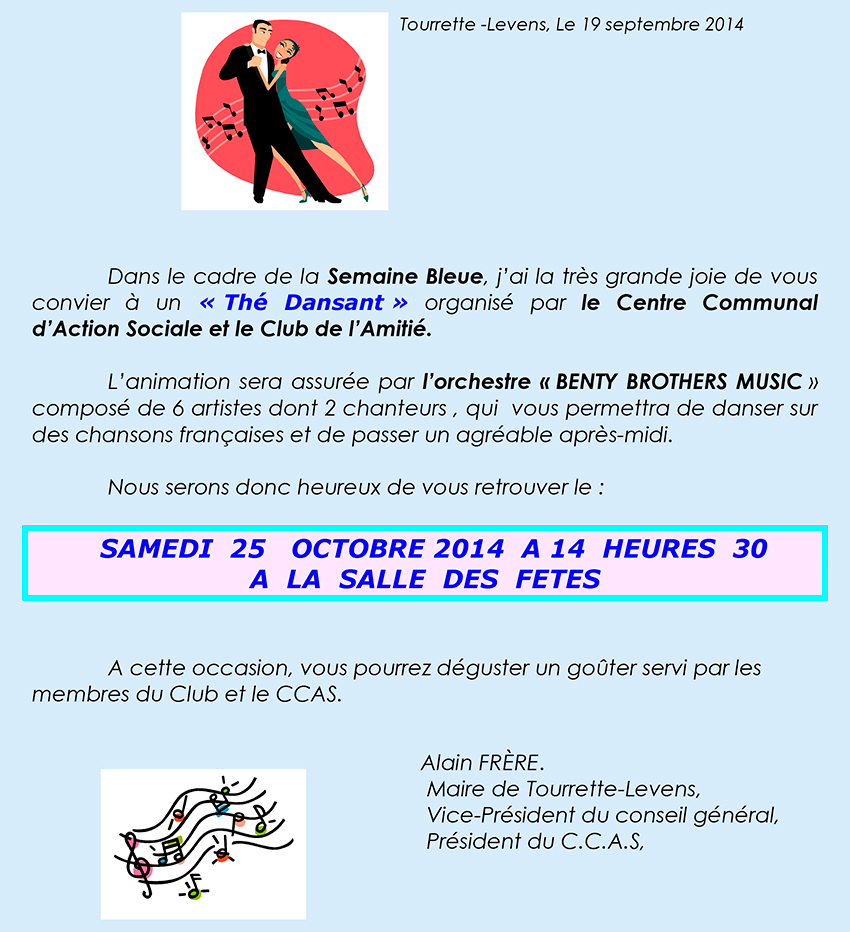 Thé dansant 25/10/14