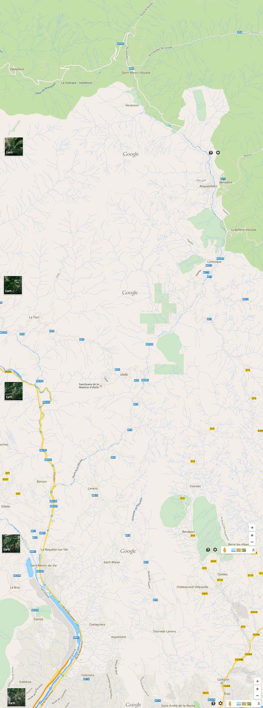 Carte du canton de Tourrette-Levens