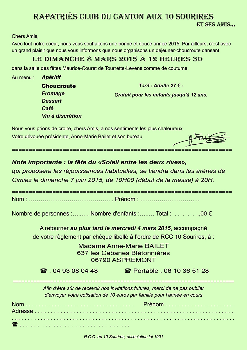 choucroute RCC