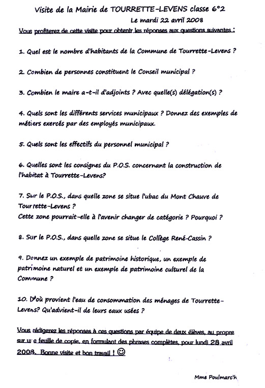 6e2 à la mairie