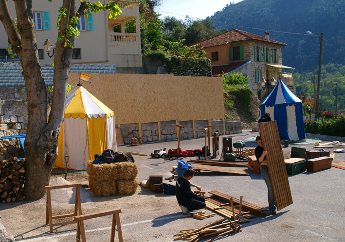 préparation fête médiévale