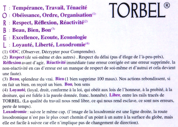TORBEL devise