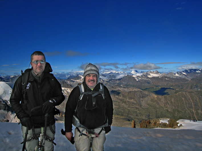 Bertrand et François Gasiglia au mont Blanc