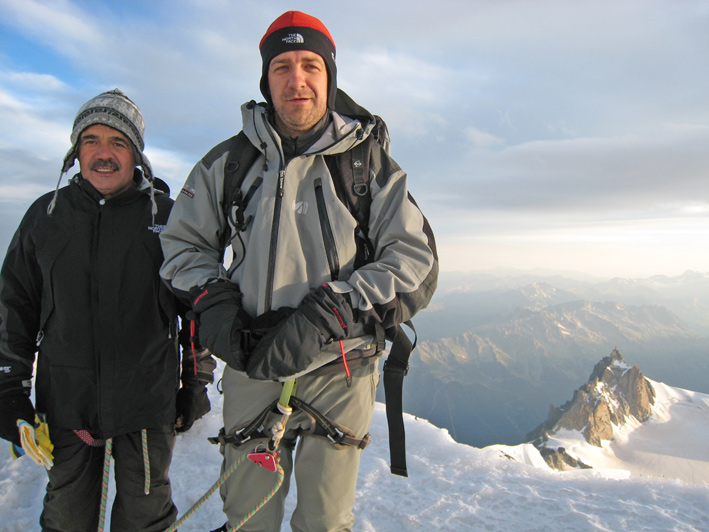 Bertrand et François Gasiglia au mont Blanc