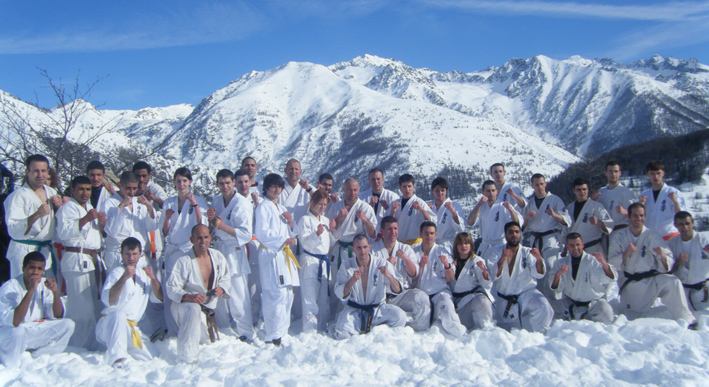 Karaté à la neige