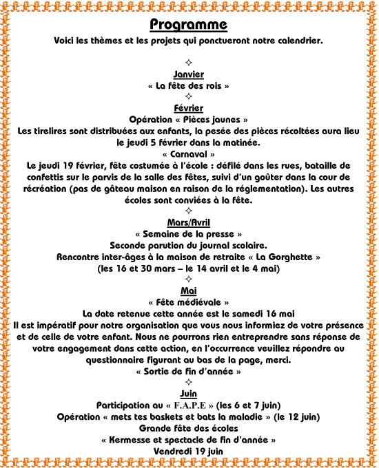 Festivités de la maternelle