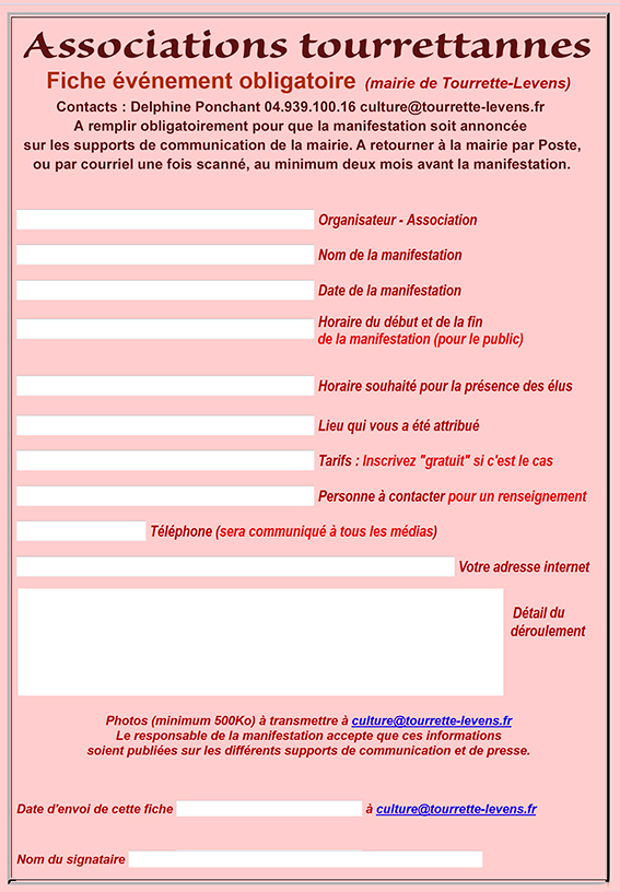fiche événement