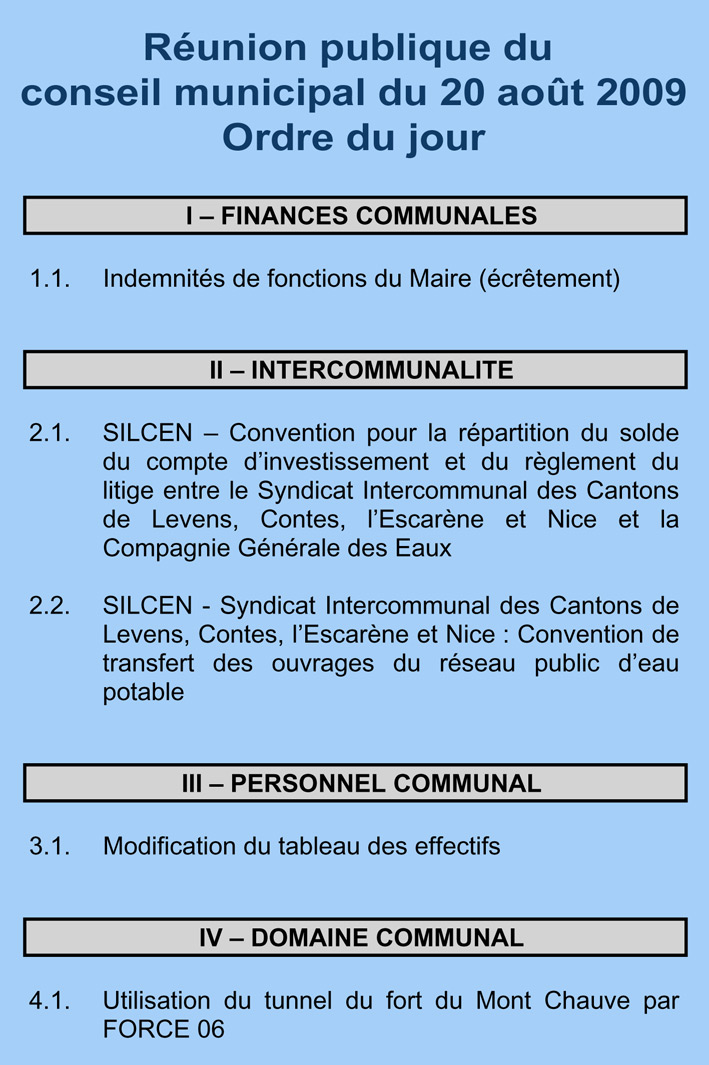 Ordre du jour